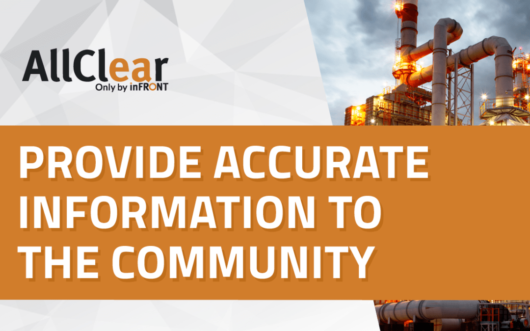 Provide Accurate Information to the Community